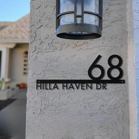 FloatHaus| Schwebendes Acryl Hausnummernschild