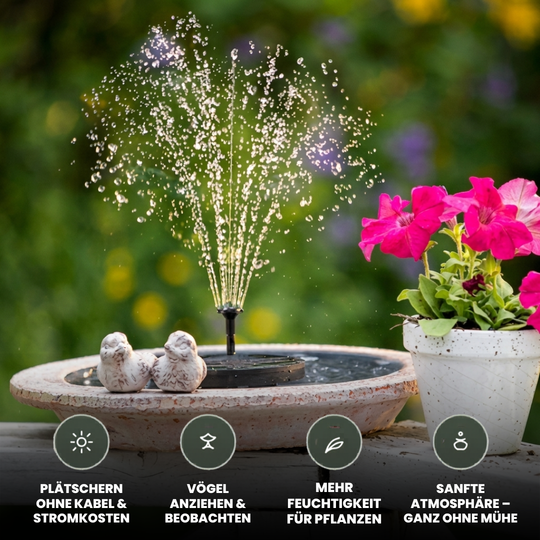 AquaSonne™ | Solarbrunnen für den Garten